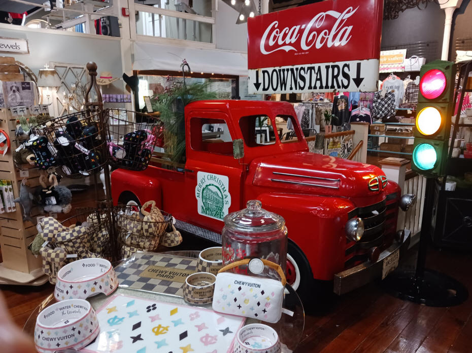 antique truck inside the maze